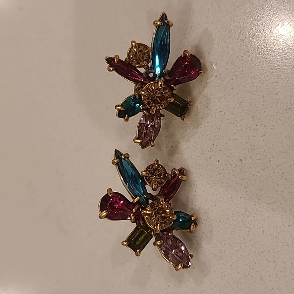 J Crew Cluster Statement Earrings
